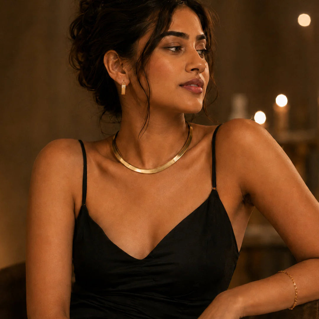 Warm gold IRA jewellery styling