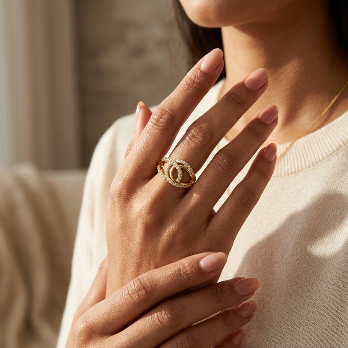 Eternal Curve Spark Ring