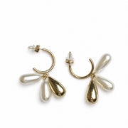 Pearl Trio Hoop Earrings