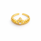Shahi Crown CZ adjustable Ring