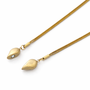 IRA Twin Hearts Gold Chain with pendant for Women | 18K Gold Plated Stainless Steel Waterproof Anti-Tarnish | Hypoallergenic Minimal Everyday Wear Jewellery