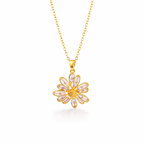 Radiant Daisy Gold Chain with pendant