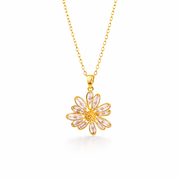 Radiant Daisy Gold Chain with pendant