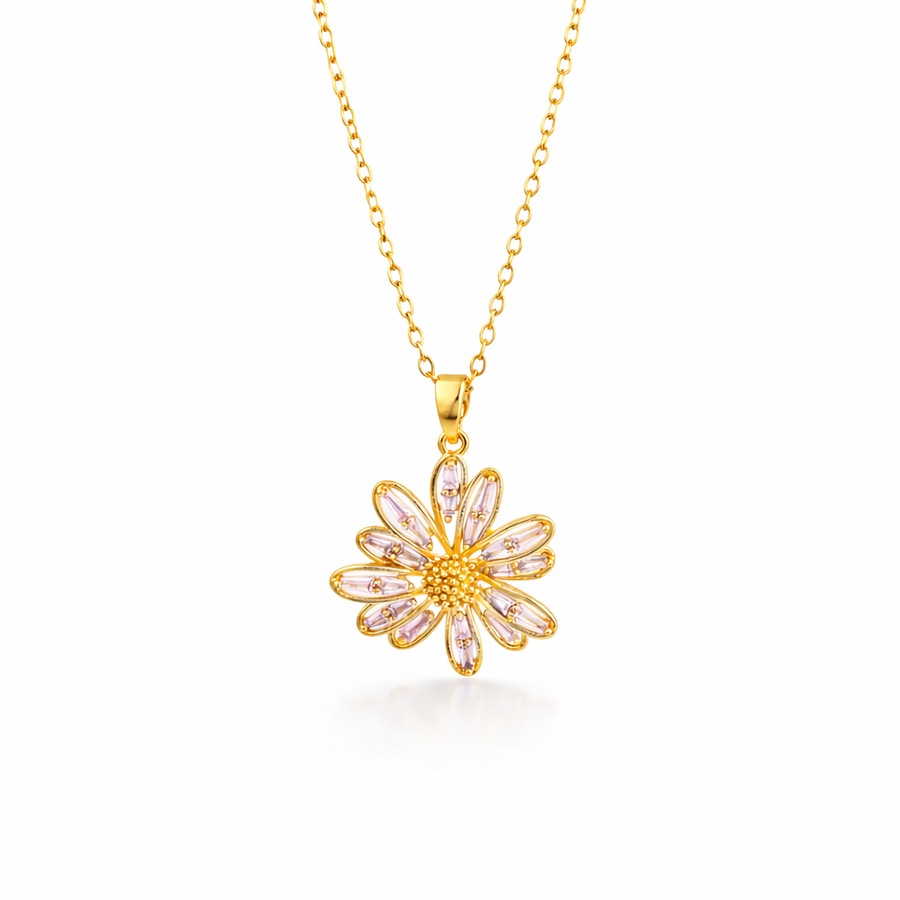 Radiant Daisy Gold Chain with pendant