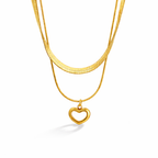 Ivory Heart Pendant with Chain with pendant