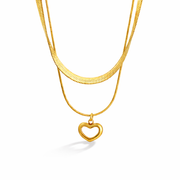 Ivory Heart Pendant with Chain with pendant
