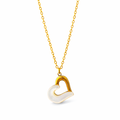 Soft Pearl Heart Pendant with Chain with pendant