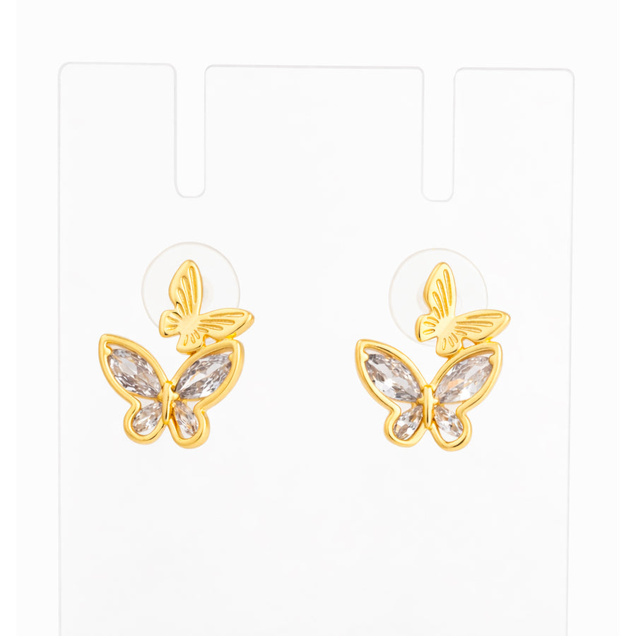 Golden Butterfly Glow Earrings