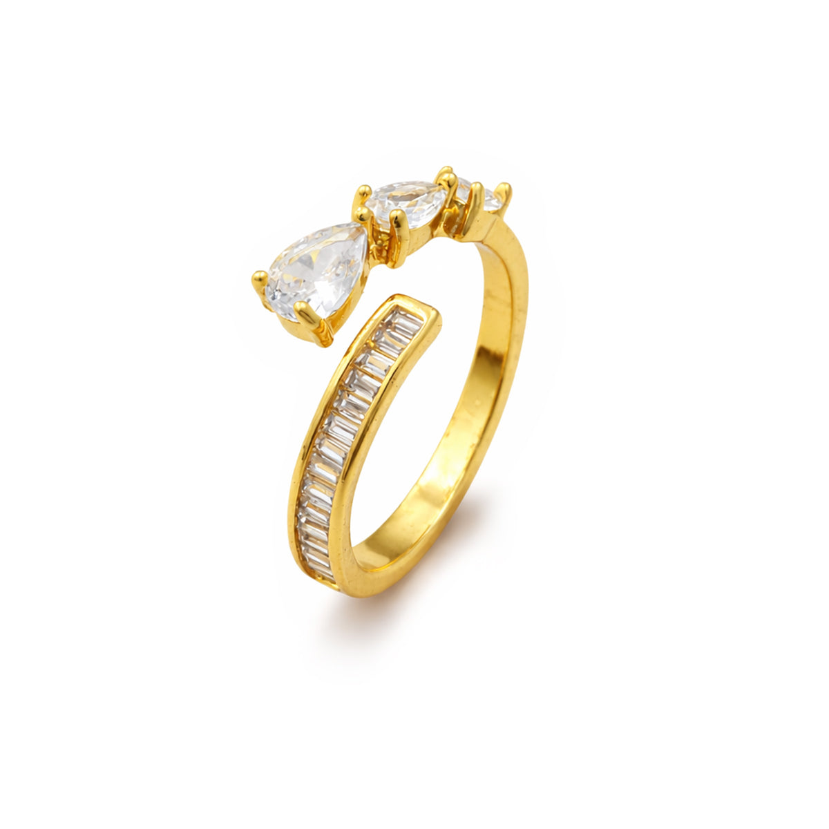 Butterfly Grace Crystal Open Ring