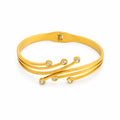 Golden Spark triple liner crystal Bangle