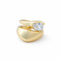 Golden Twirl Crystal ear cuff