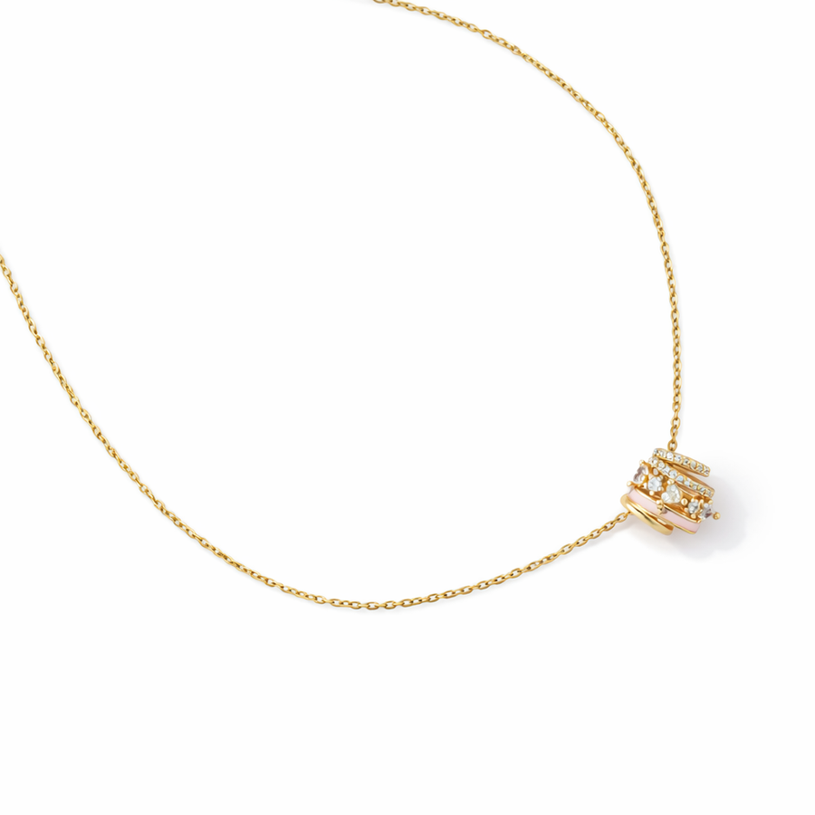 Blush Orbit Pendant with Chain with pendant