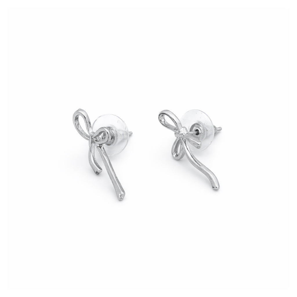 Silver Grace Knot Drop Earrings
