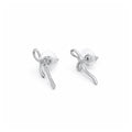 Silver Grace Knot Drop Earrings