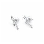 Silver Grace Knot Drop Earrings