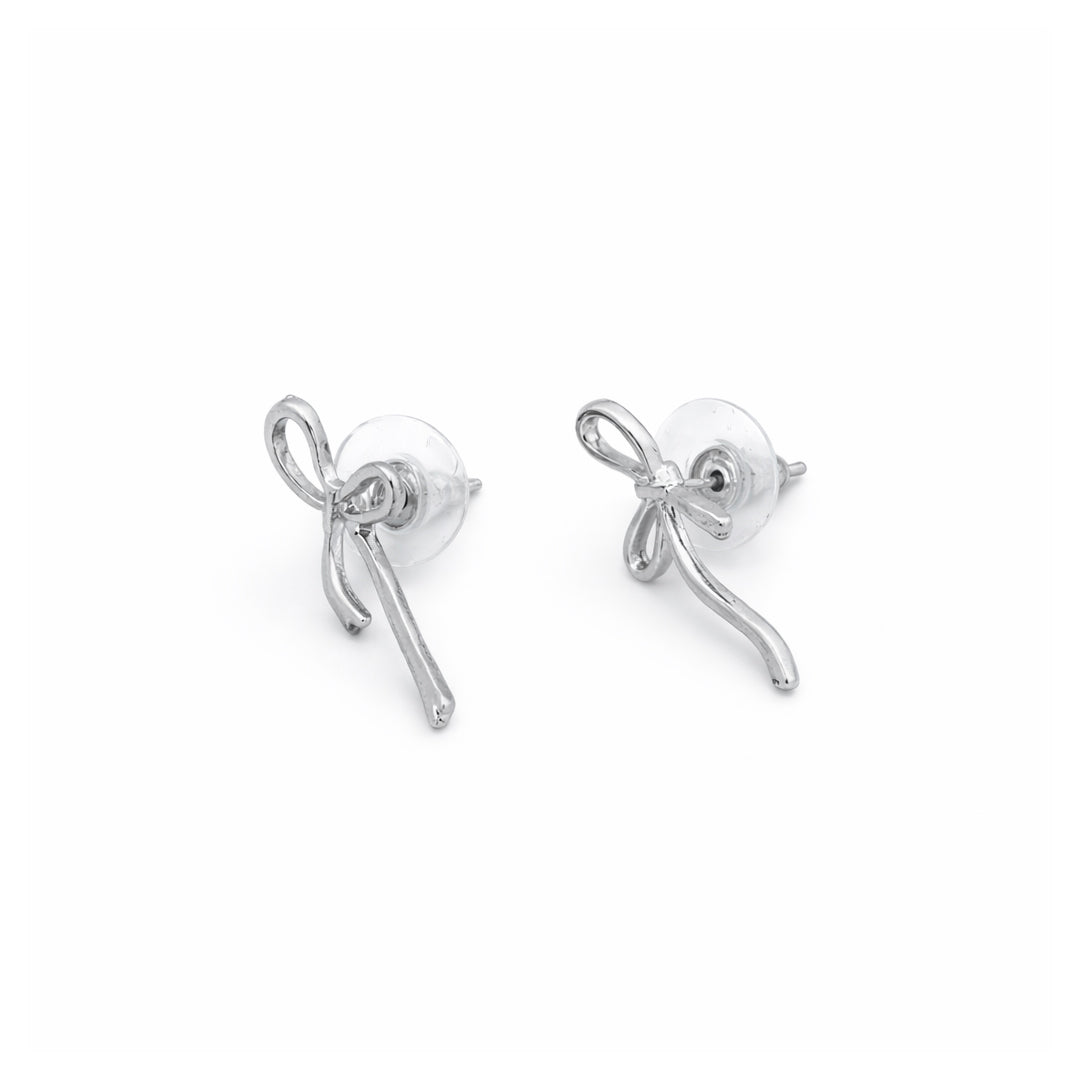 Silver Grace Knot Drop Earrings