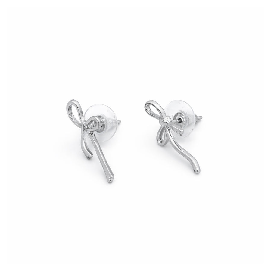 Silver Grace Knot Drop Earrings