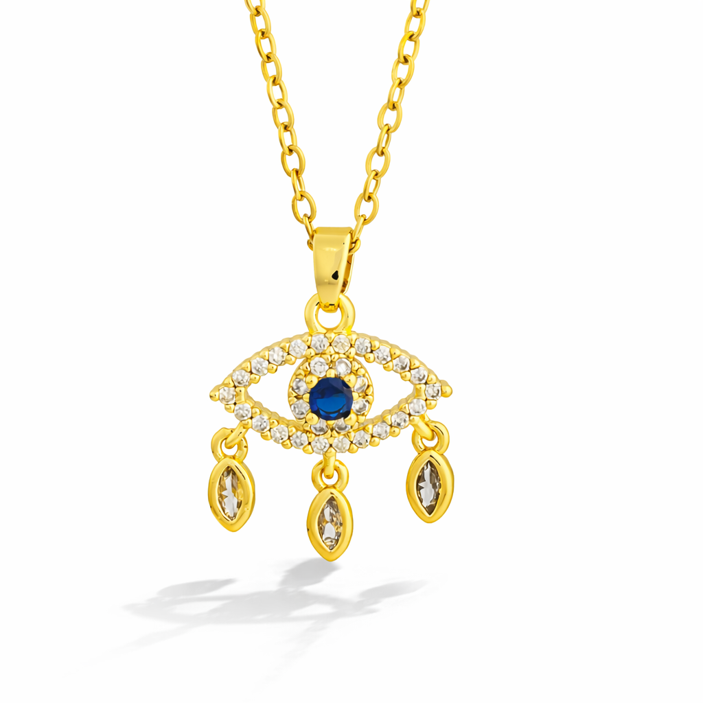 Celeste Evil Eye Drop Pendant