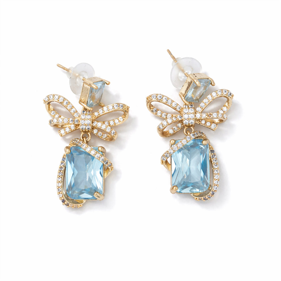 Moonlight Bow Crystal Earrings