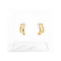 Golden Block Luxe Hoop Earrings