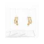 Golden Block Luxe Hoop Earrings