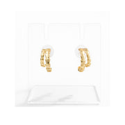 Golden Block Luxe Hoop Earrings