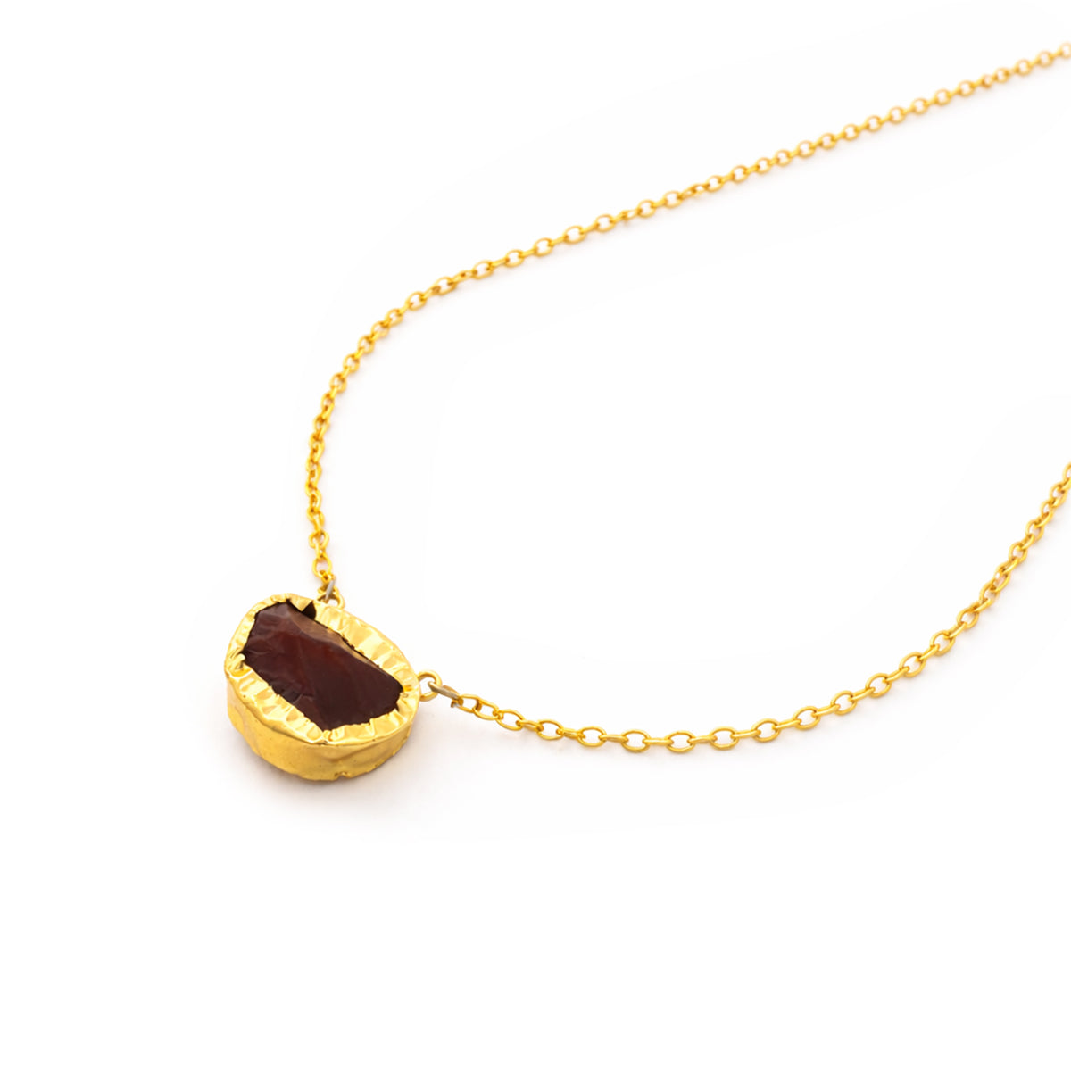 Ruby Glow Minimalist Pendant Necklace