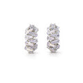 Aurora Baguette Curve Hoops Earrings