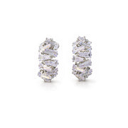 Aurora Baguette Curve Hoops Earrings