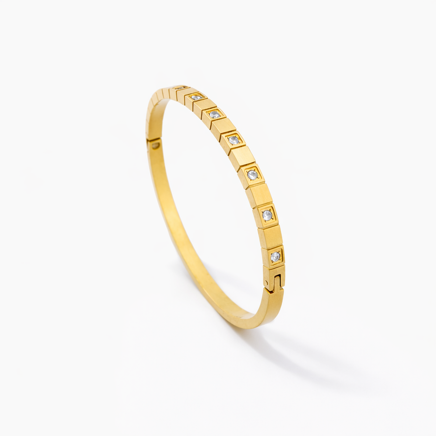 Square Crystal Bangle