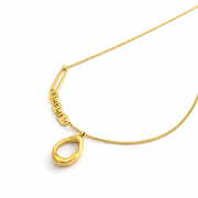 Golden Orbit Link Chain with pendant