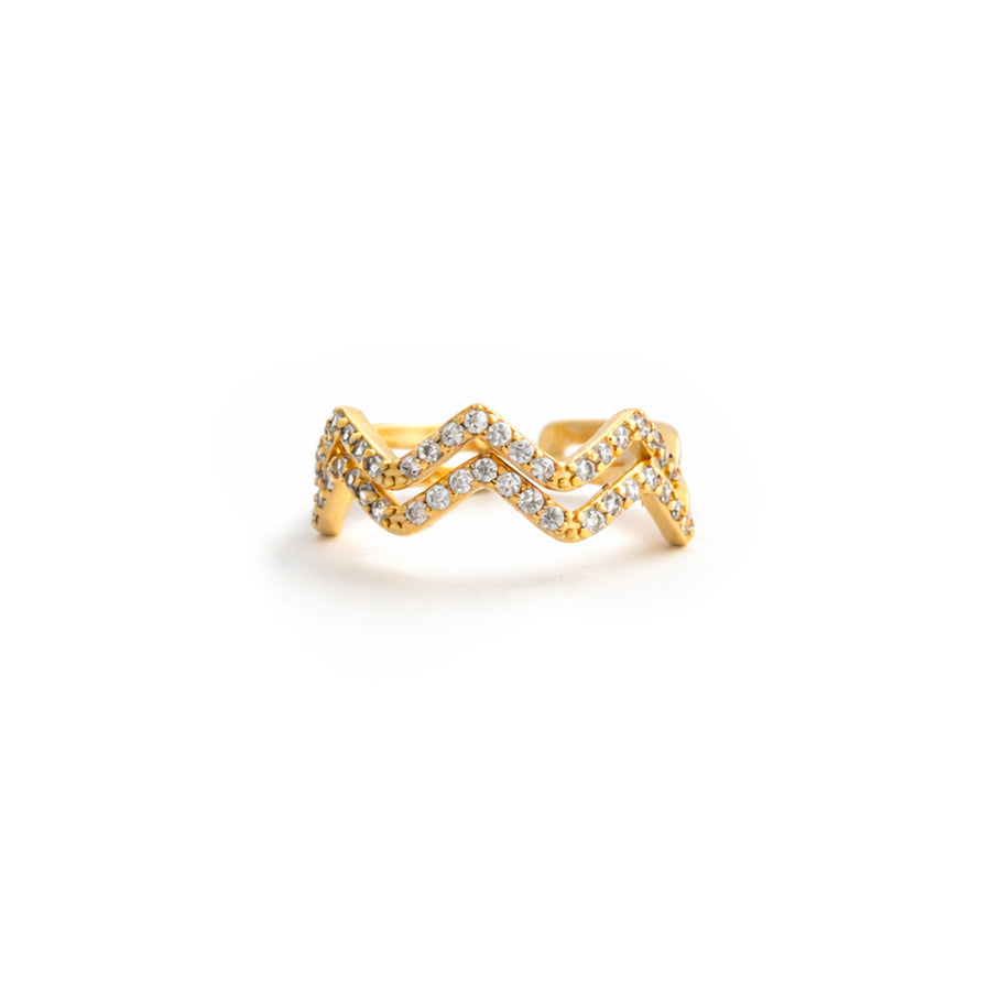 Zigzag Spark Adjustable Ring