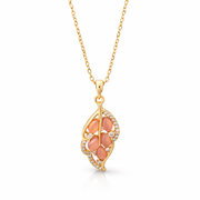 Rose Leaf Elegance pendant with Chain with pendant