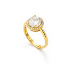 Regal Halo Crystal Adjustable Ring