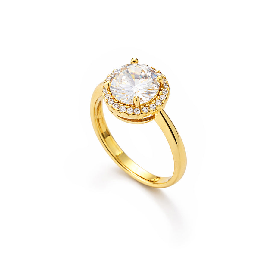Regal Halo Crystal Adjustable Ring