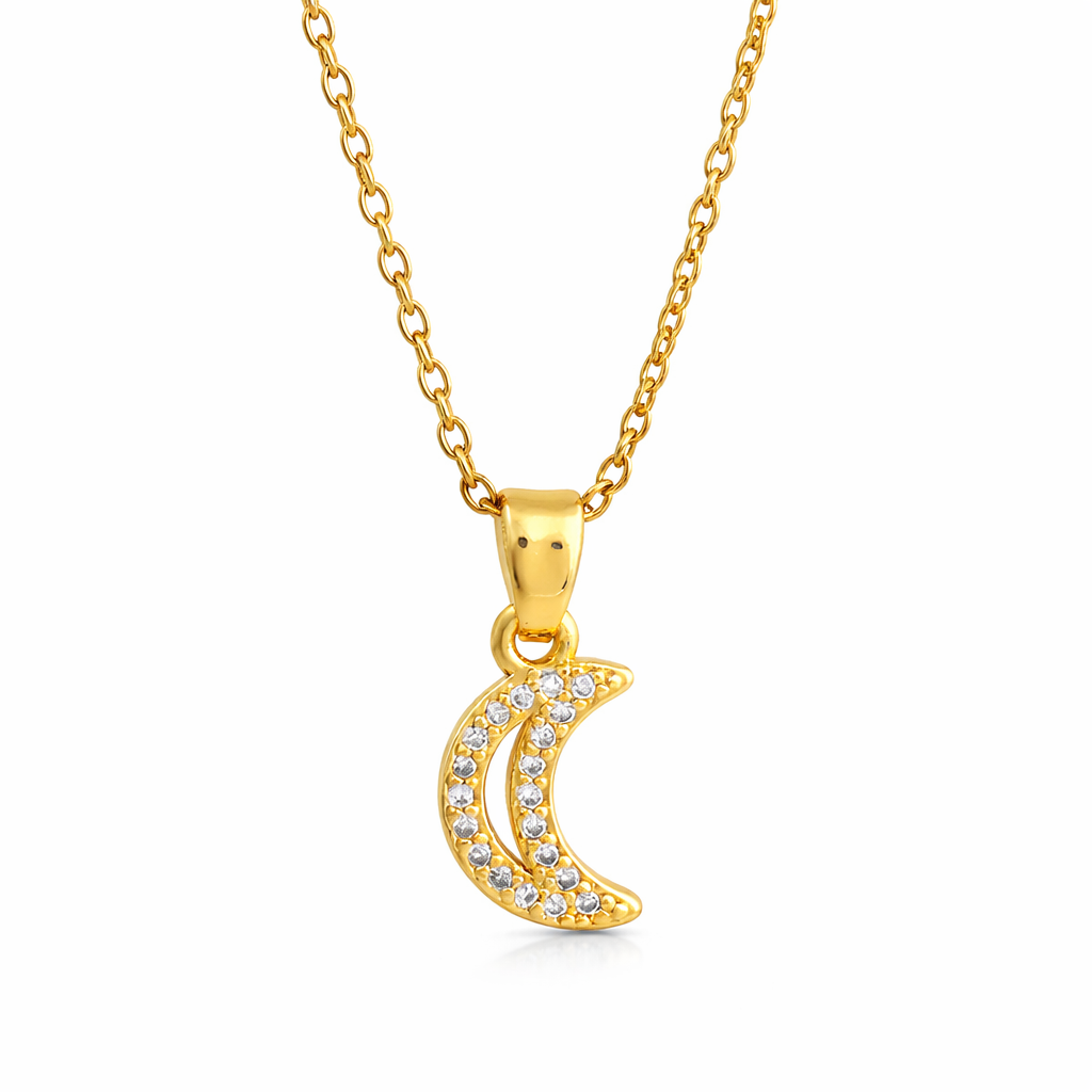 Stardust Crescent Moon pendant