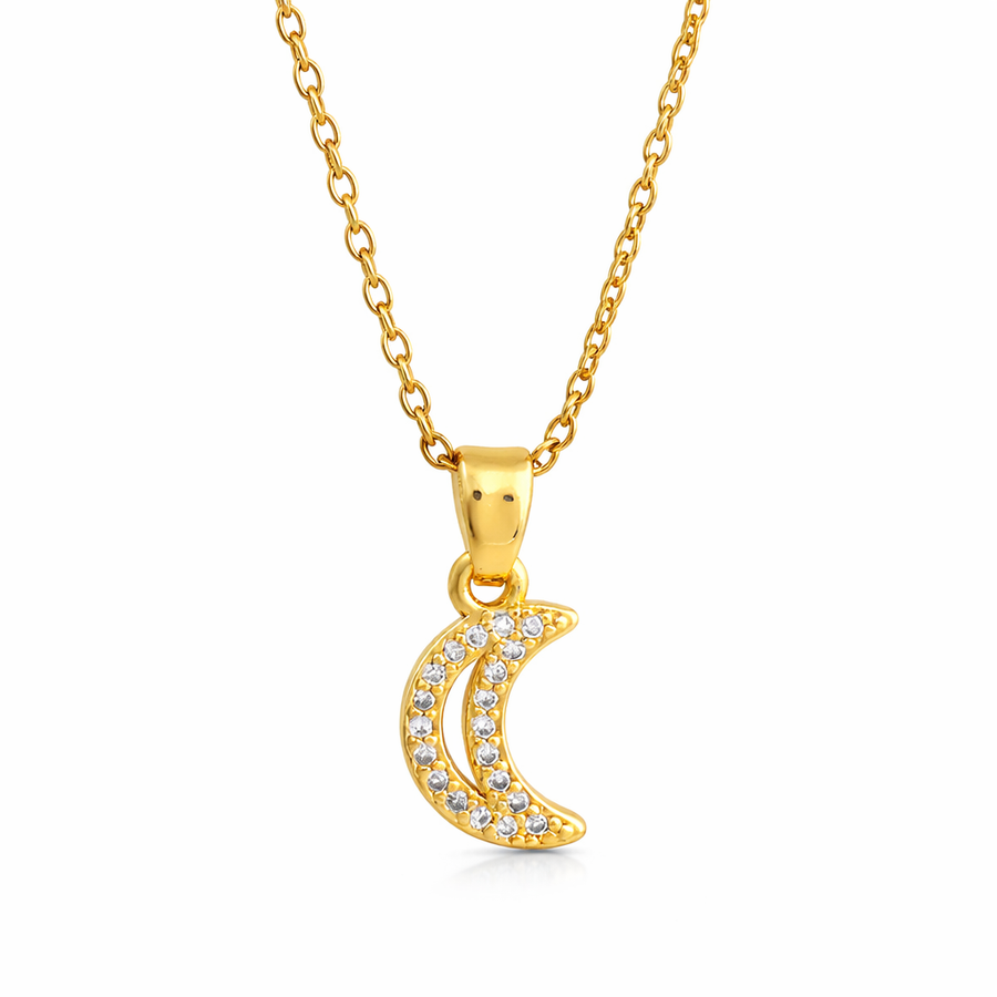 Stardust Crescent Moon pendant