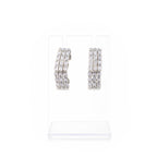 Crystal Royale Baguette Hoops Earrings