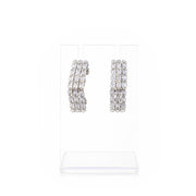 Crystal Royale Baguette Hoops Earrings