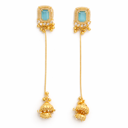 Neelam Aura Long pearl Jhumka Earrings