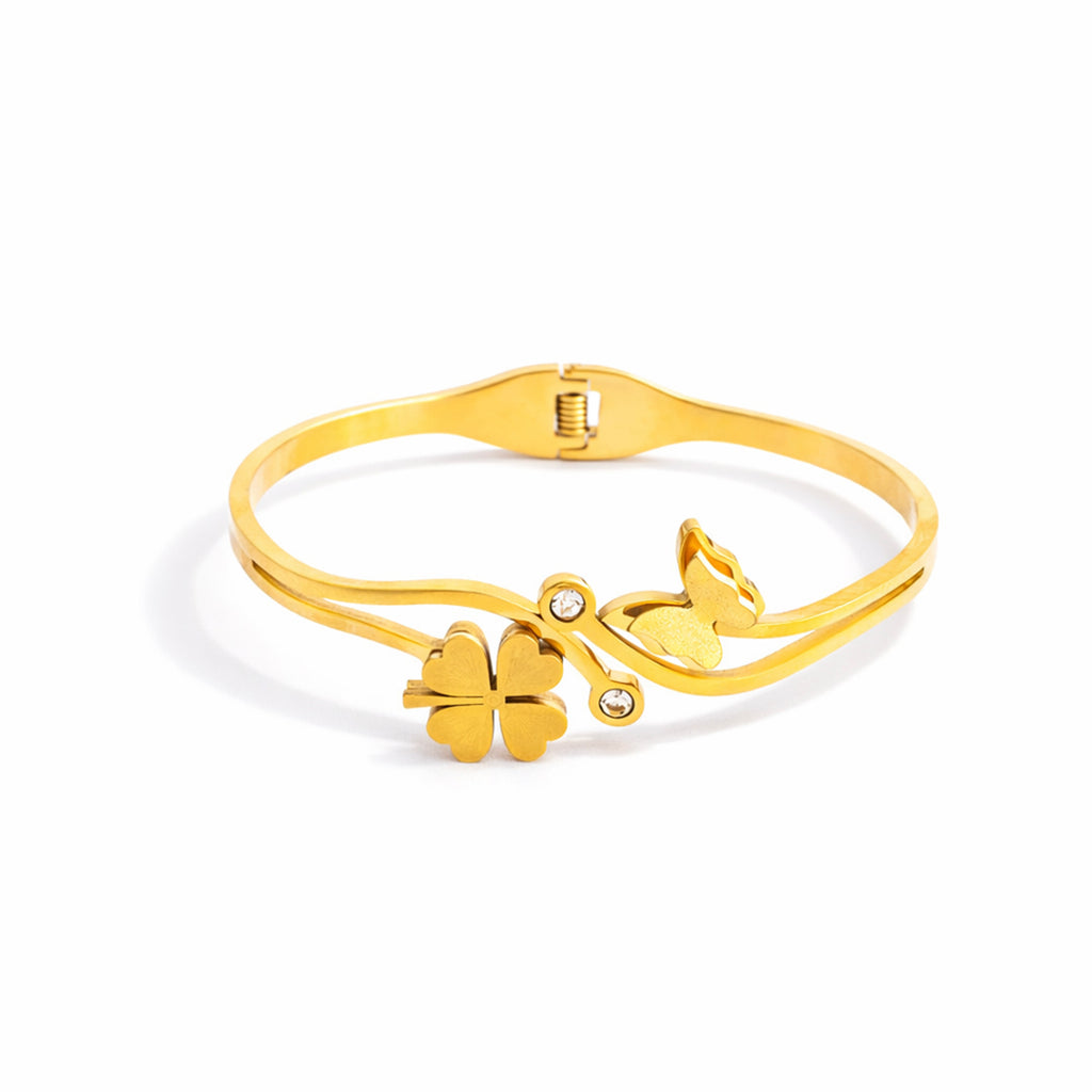 Floral Butterfly Grace Bangle