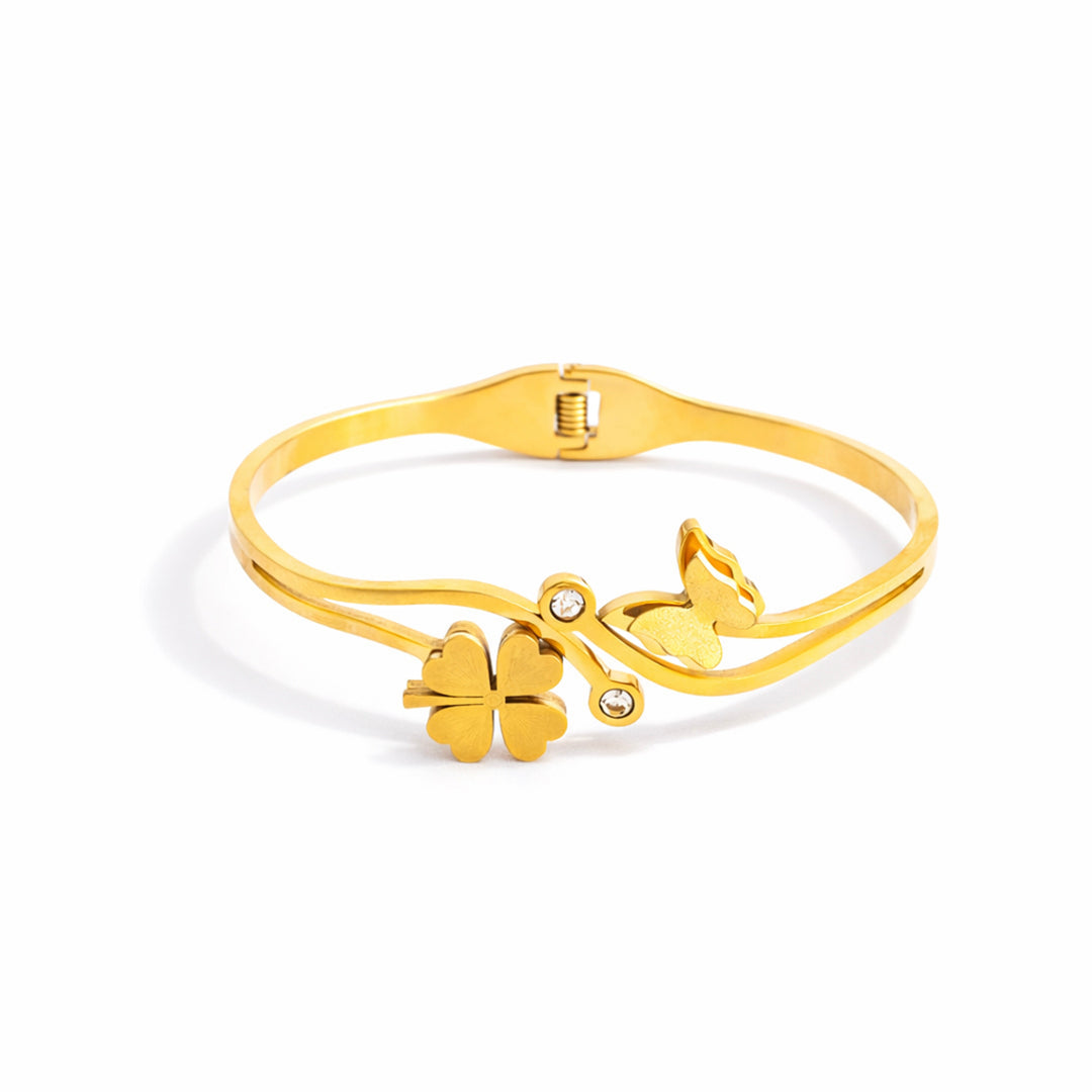 Floral Butterfly Grace Bangle