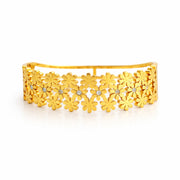 Royal gold Floral Net Bangle