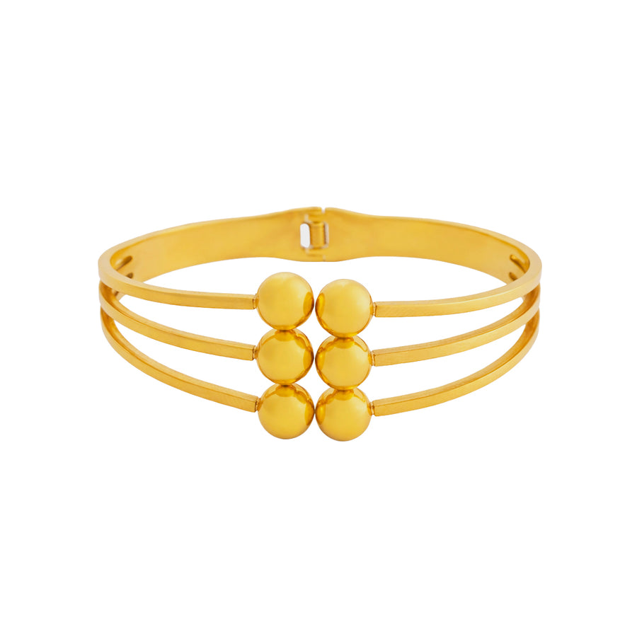 Golden Orbit Ball Bangle