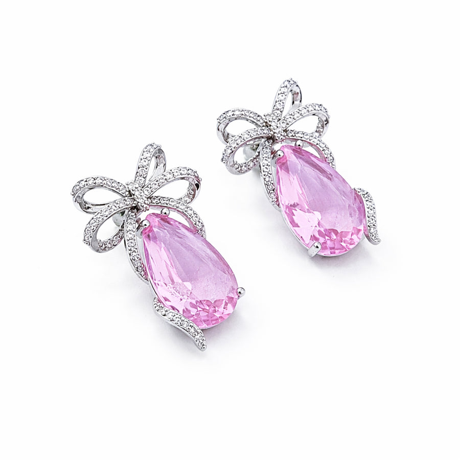 Crystal Grace Bow Earrings