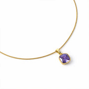 Royal Violet Cushion Chain with pendant
