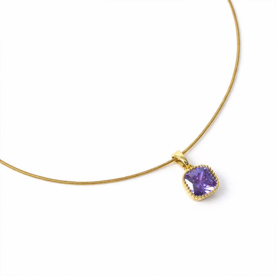 Royal Violet Cushion Chain with pendant