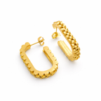 Textured Edge Classic Hoop Earrings