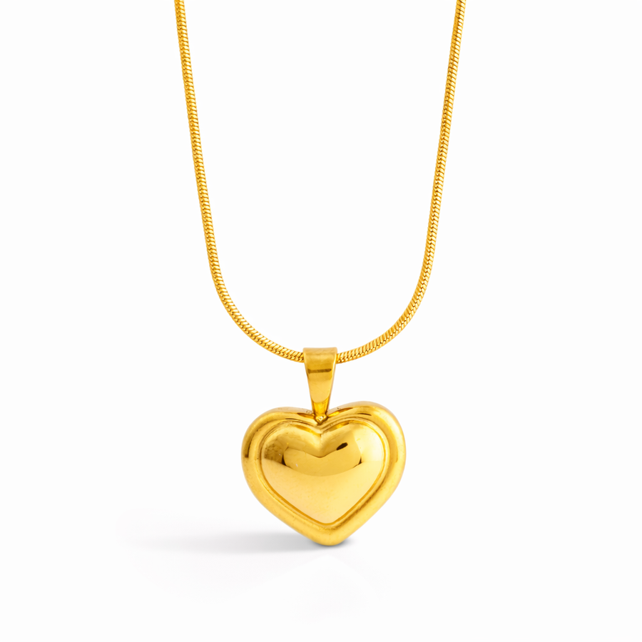Golden Aura Heart Pendant
