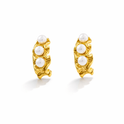 Pearl Loop Wave Earrings